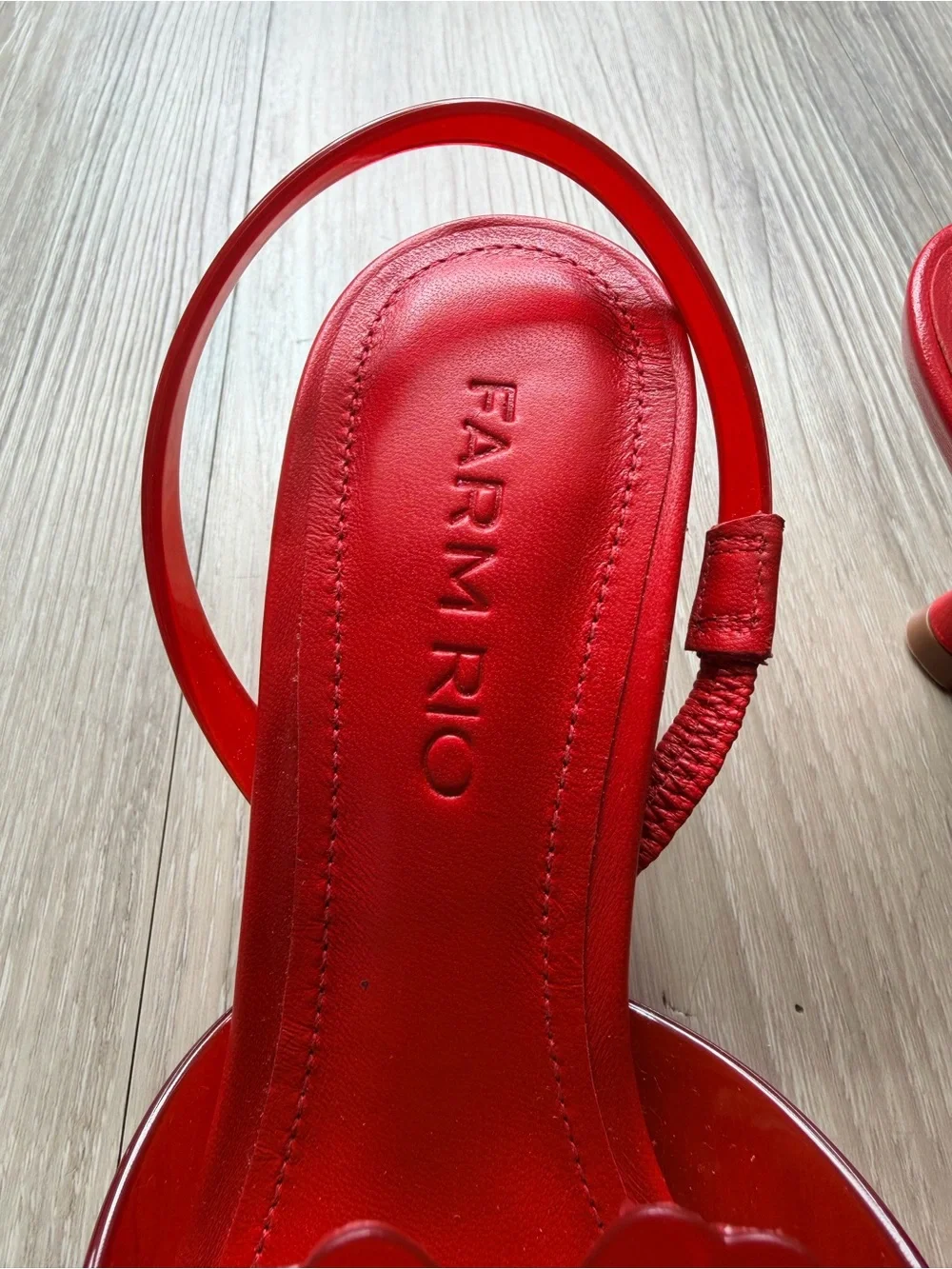 NWOT Carm Rio Flower Jelly Slingback Sandal - Picture 5 of 7
